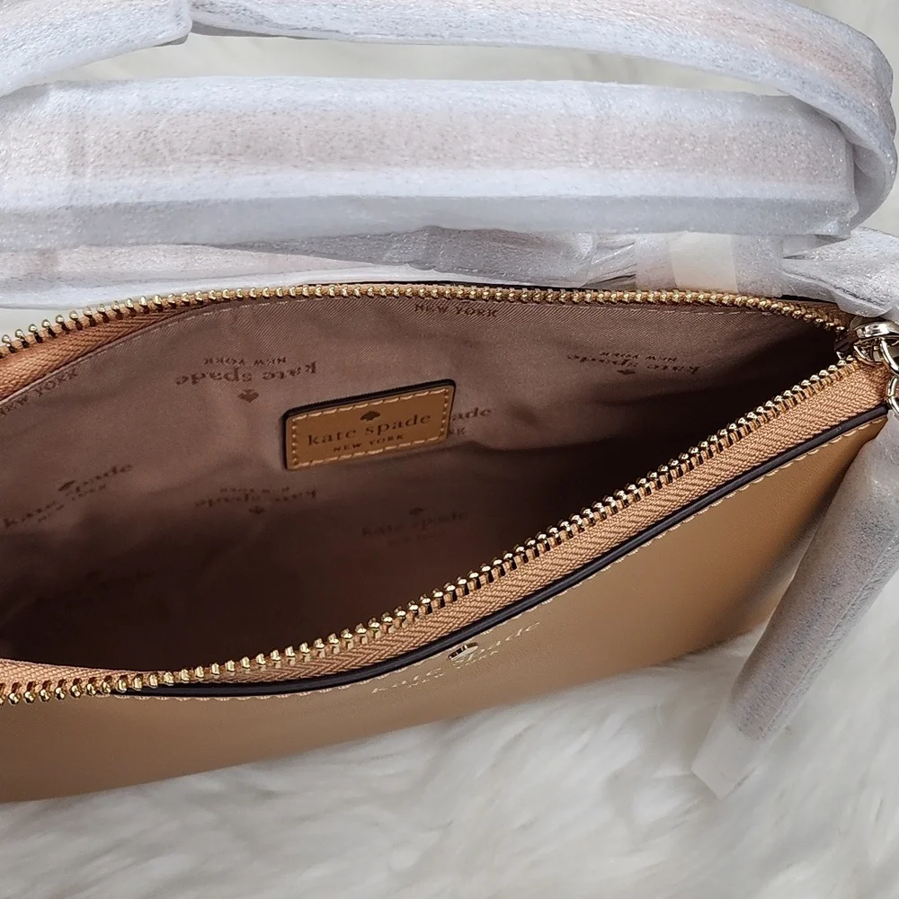 Kate Spade Ivy Street Amy Crossbody Bag Purse Tiramisu Mousse
